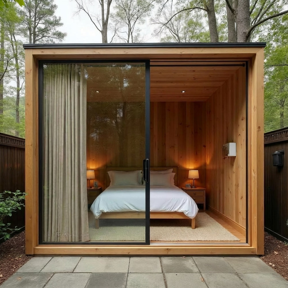 Tanari Earth outdoor office studio in a backyard