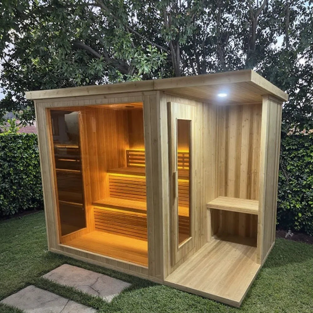 Classic Style Outdoor Sauna and Shower